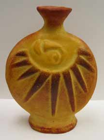 Terra Cotta - Clay Jug with Sun Design